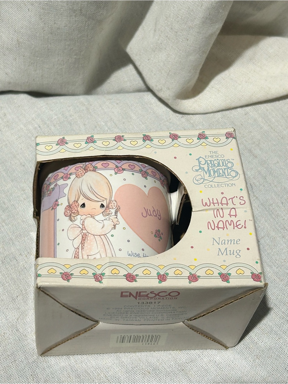 vintage 1994 Enesco Precious Moments "What's In A Name!" Judy